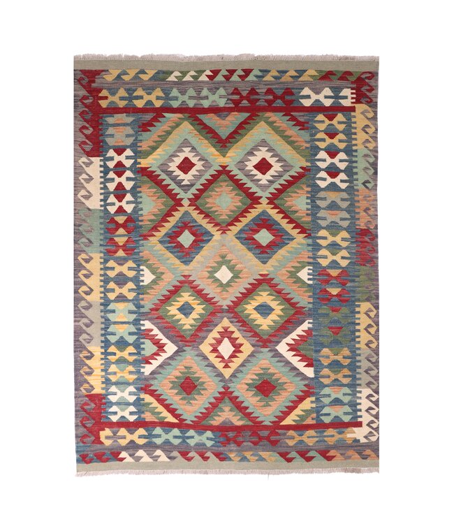 200x150 cm Handwoven Traditional Kelim Area Rug Wool Carpet
