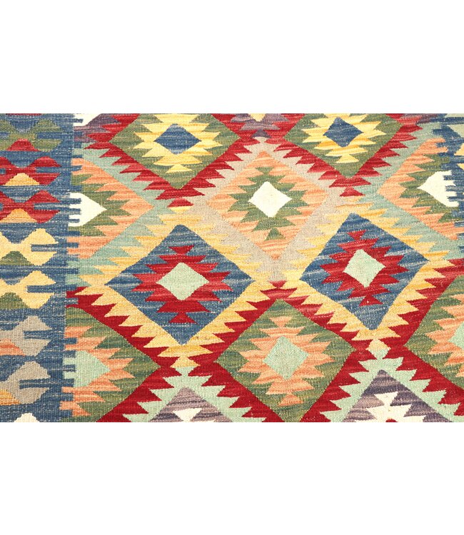 200x150 cm Handgeweven Traditionele Kelim Vloerkleed Wol Tapijt