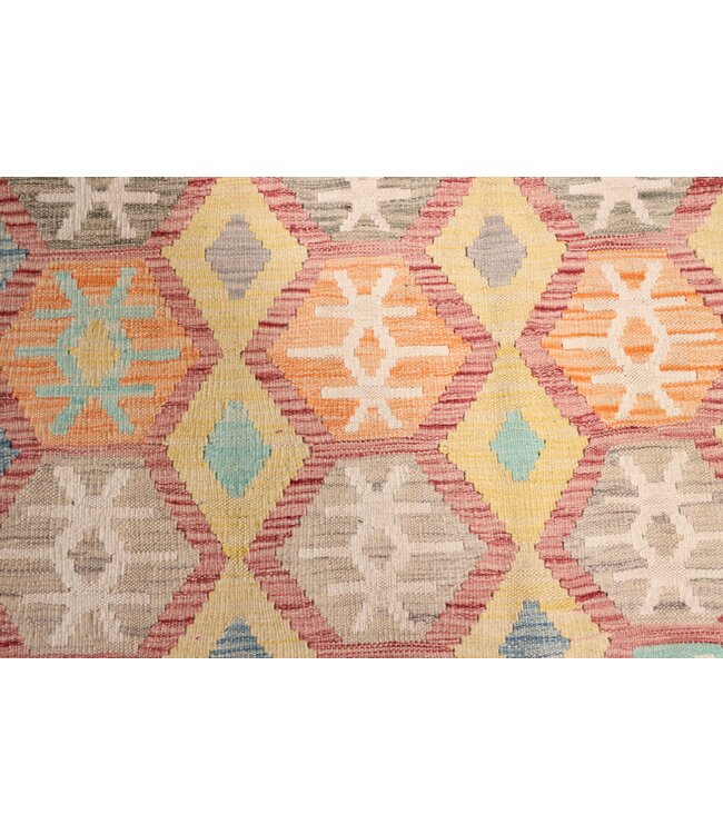 199x152 cm Handwoven Traditional Kelim Area Rug Wool Carpet