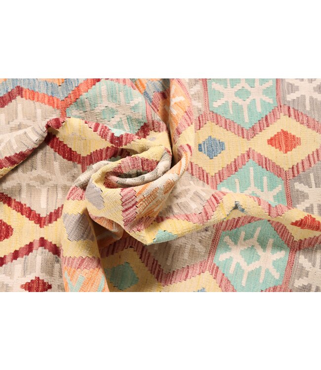 199x152 cm Handwoven Traditional Kelim Area Rug Wool Carpet