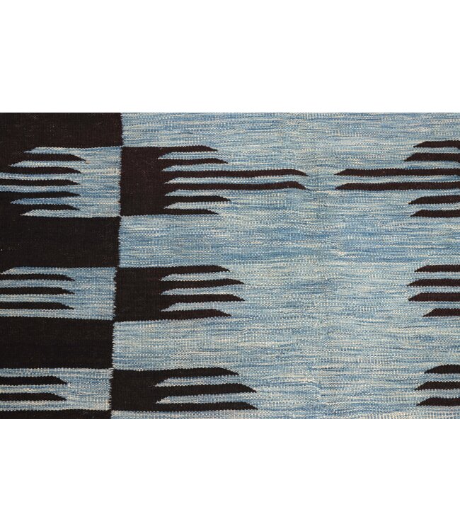 205x155 cm Handwoven Modern Red Wool Kilim Rug