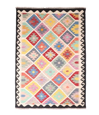 Kelimshop 204x147 cm Handgewebter Traditioneller Kelim Teppich Woll Kelimshop 204x147 cm Handgewebter Traditioneller Kelim Teppich Woll