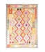 Kelimshop 197x144 cm Handgewebter Traditioneller Kelim Teppich Woll