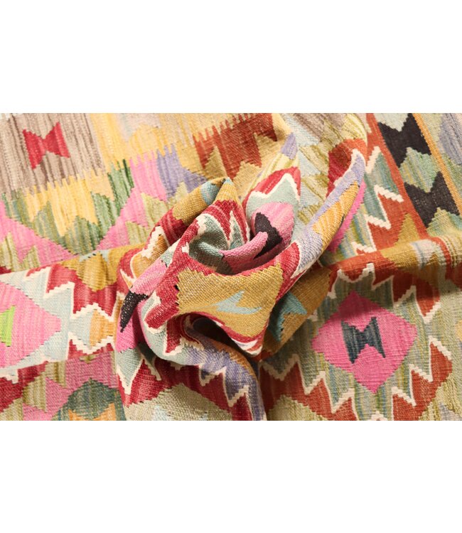 197x144 cm Handwoven Traditional Kelim Area Rug Wool Carpet