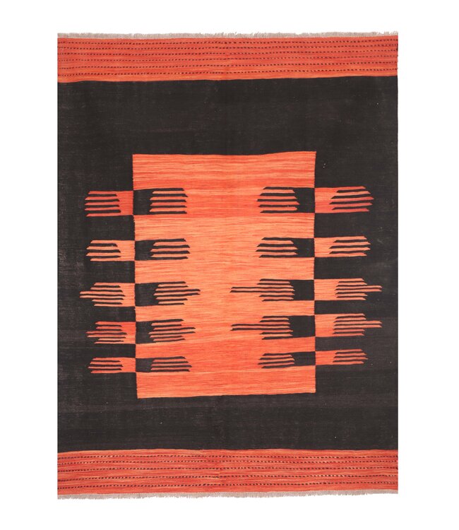 203x154 cm Handgeweven Moderne  Wollen Kelim Tapijt