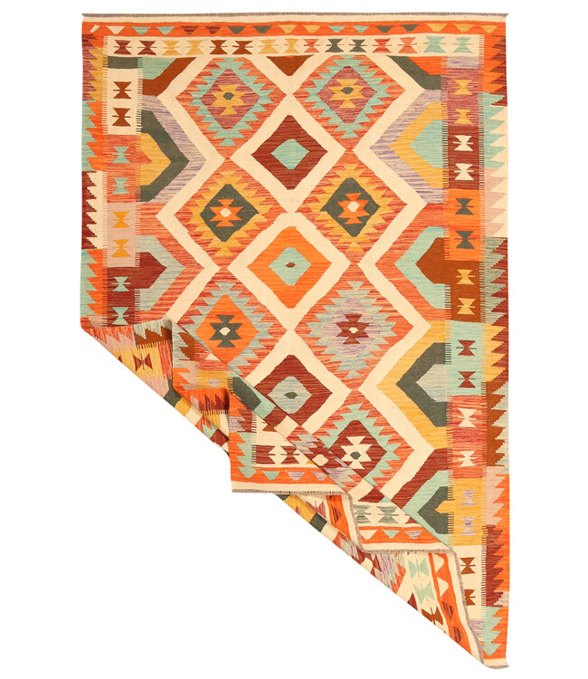 300x197cm Handwoven Traditional Kelim Area Rug Wool Carpet