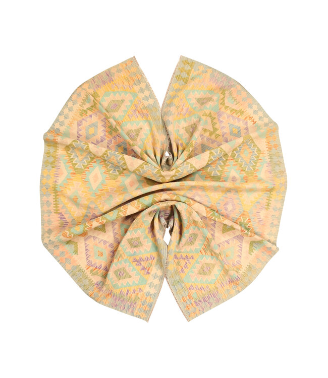 301x198cm Handgewebter Traditioneller Kelim Teppich Woll