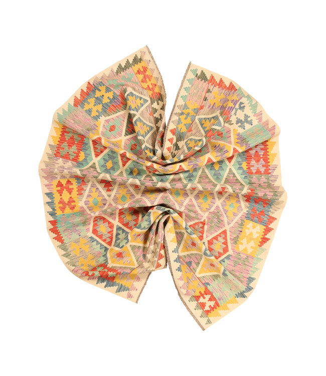 299x201cm Handgewebter Traditioneller Kelim Teppich Woll