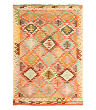 Kelimshop 296x203cm Handgewebter Traditioneller Kelim Teppich Woll