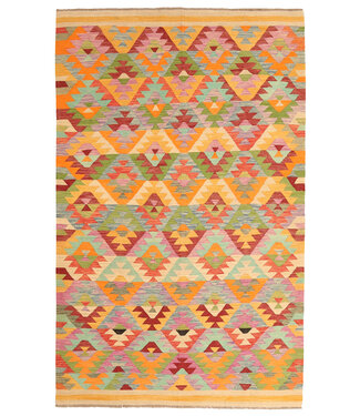 Kelimshop 309x190cm Handgewebter Traditioneller Kelim Teppich Wol