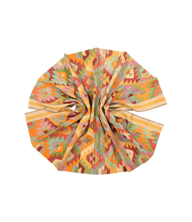 309x190cm Handgewebter Traditioneller Kelim Teppich Woll