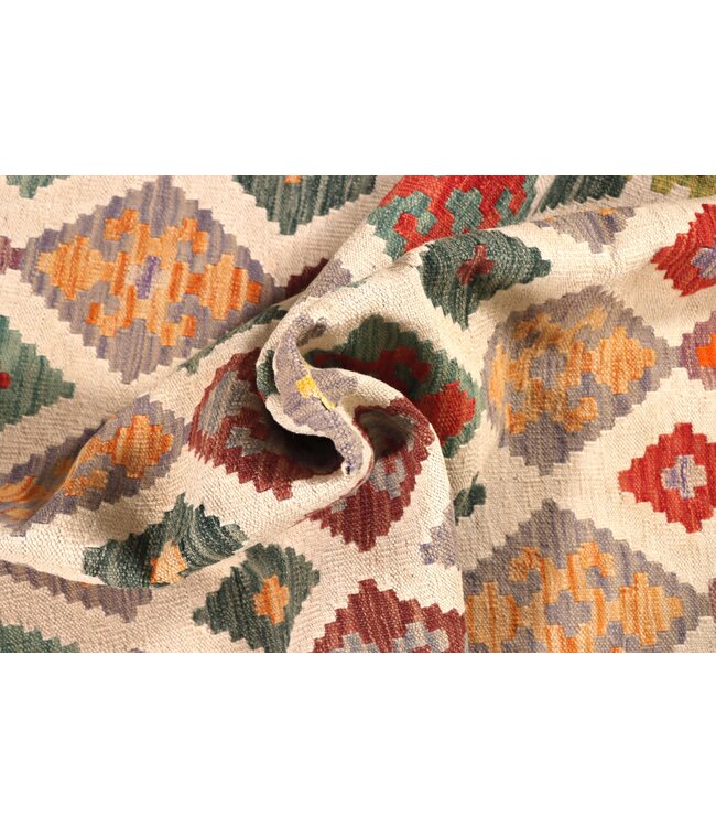 201x153 cm Handwoven Traditional Kelim Area Rug Wool Carpet