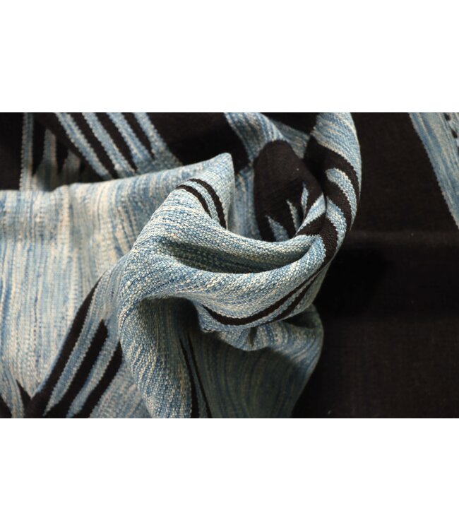 202x154 cm Handgewebter Moderner  Woll-Kelim-Teppich