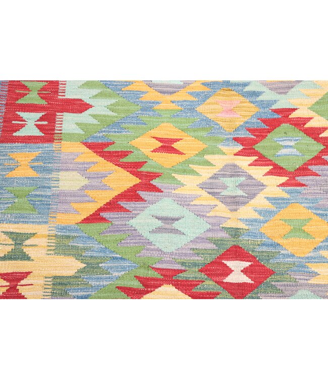 197x150 cm Handgewebter Traditioneller Kelim Teppich Woll