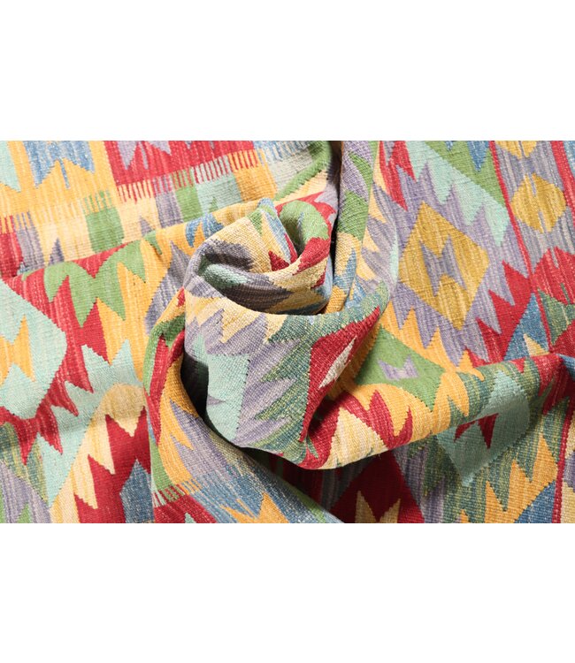 197x150 cm Handgewebter Traditioneller Kelim Teppich Woll