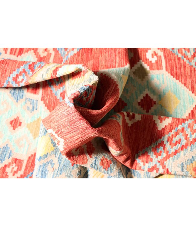 198x159 cm Handgewebter Traditioneller Kelim Teppich Woll