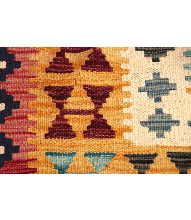 190x135 cm Handgewebter Traditioneller Kelim Teppich Woll