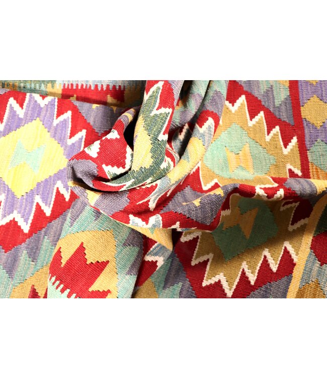 198x148 cm Handgewebter Traditioneller Kelim Teppich Woll