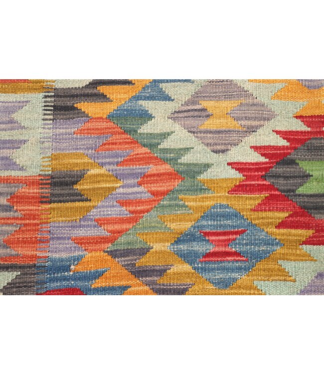 200x147 cm Handgewebter Traditioneller Kelim Teppich Woll