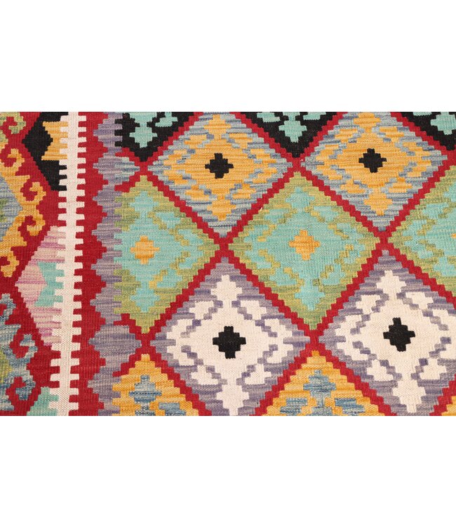 199x154 cm Handgewebter Traditioneller Kelim Teppich Woll