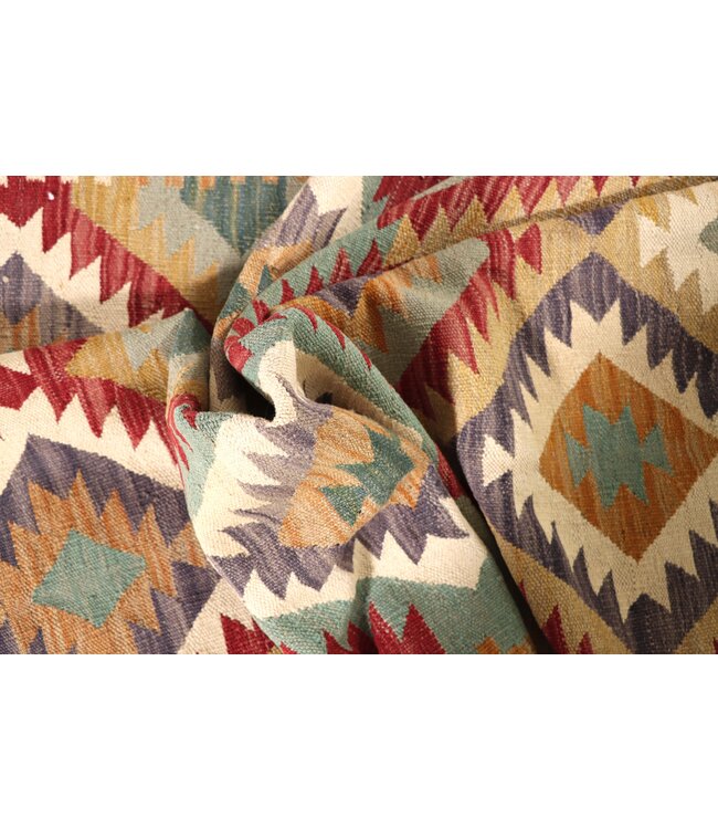 201x147 cm Handwoven Traditional Kelim Area Rug Wool Carpet