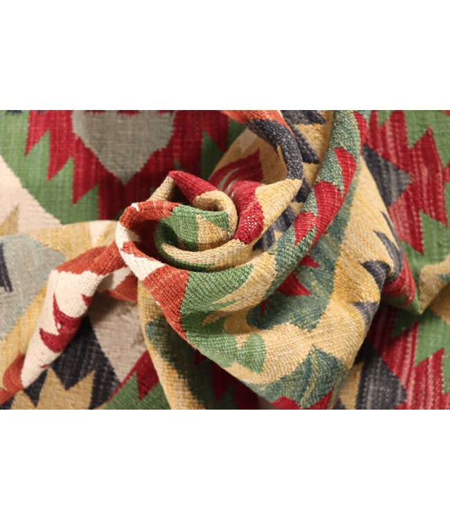 200x156 cm Handwoven Traditional Kelim Area Rug Wool Carpet