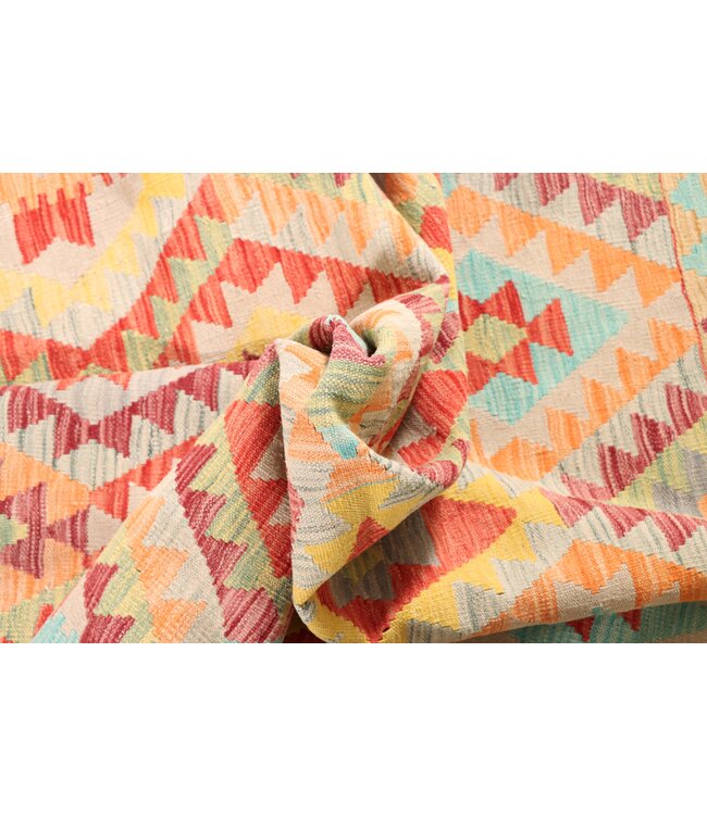 204x150 cm Handwoven Traditional Kelim Area Rug Wool Carpet