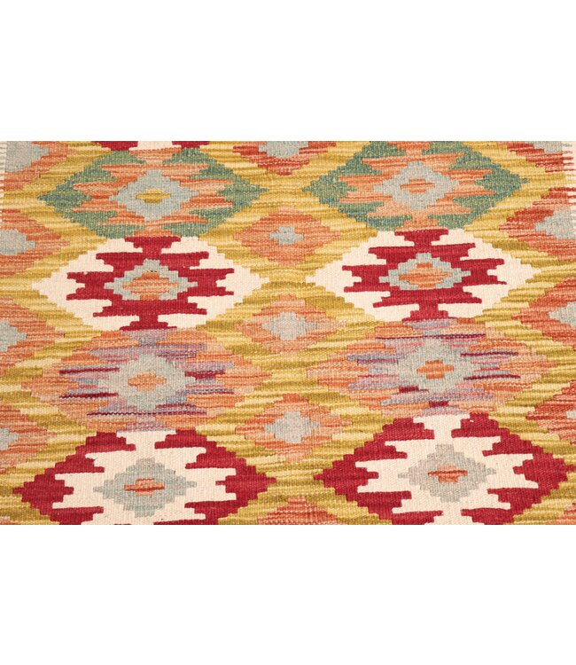 203x157 cm Handwoven Traditional Kelim Area Rug Wool Carpet
