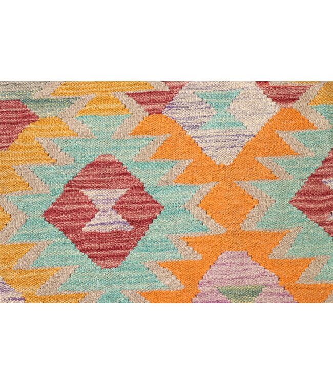 200x141 cm Handgewebter Traditioneller Kelim Teppich Woll