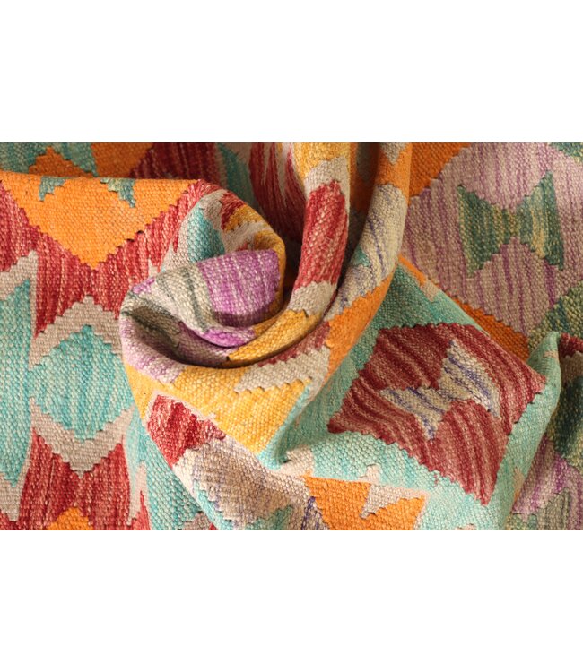 200x141 cm Handwoven Traditional Kelim Area Rug Wool Carpet