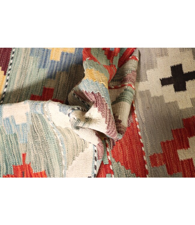 209x160 cm Handwoven Traditional Kelim Area Rug Wool Carpet