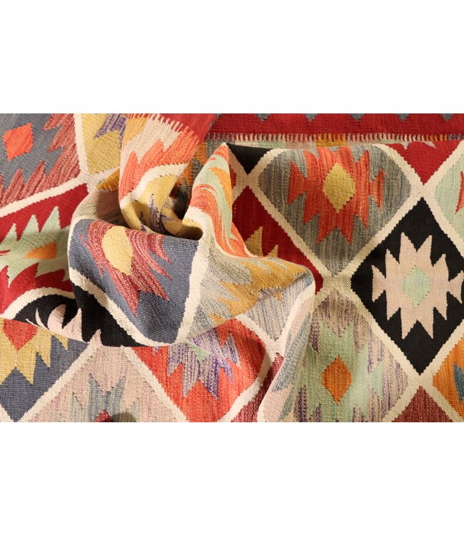 207x149 cm Handgewebter Traditioneller Kelim Teppich Woll