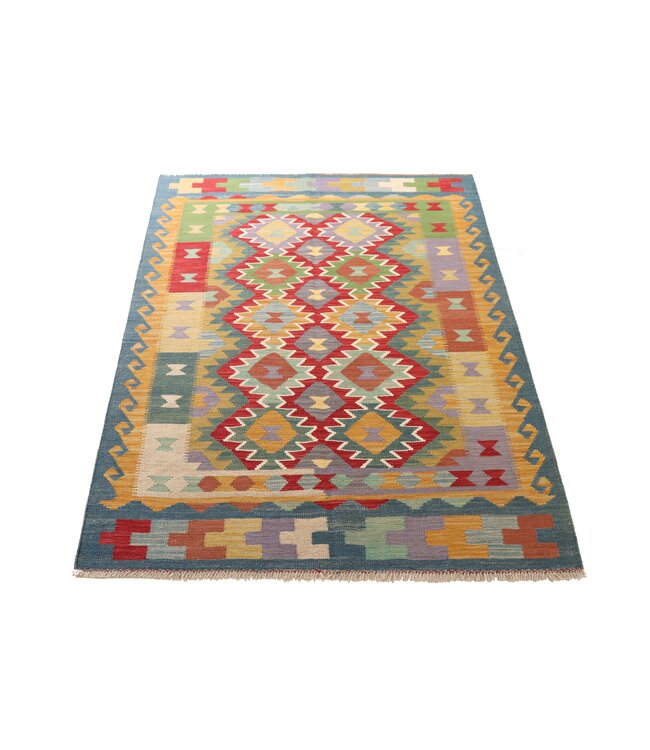 200x149 cm Handgewebter Traditioneller Kelim Teppich Woll