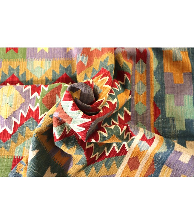 200x149 cm Handwoven Traditional Kelim Area Rug Wool Carpet
