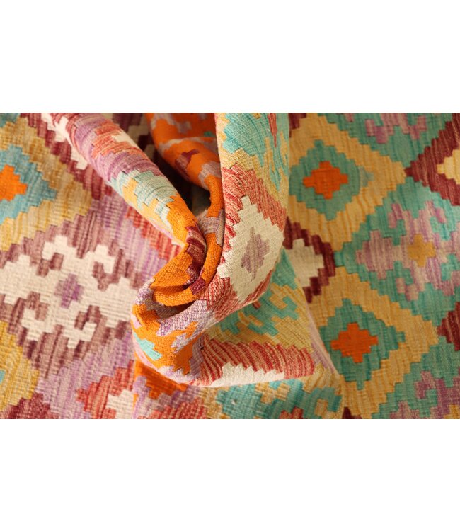 208x155 cm Handwoven Traditional Kelim Area Rug Wool Carpet