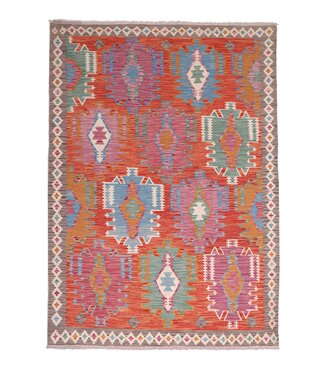Kelimshop 214x155 cm Handgewebter Traditioneller Kelim Teppich Woll Kelimshop 214x155 cm Handgewebter Traditioneller Kelim Teppich Woll