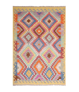 Kelimshop 209x150 cm Handgewebter Traditioneller Kelim Teppich Woll Kelimshop 209x150 cm Handgewebter Traditioneller Kelim Teppich Woll