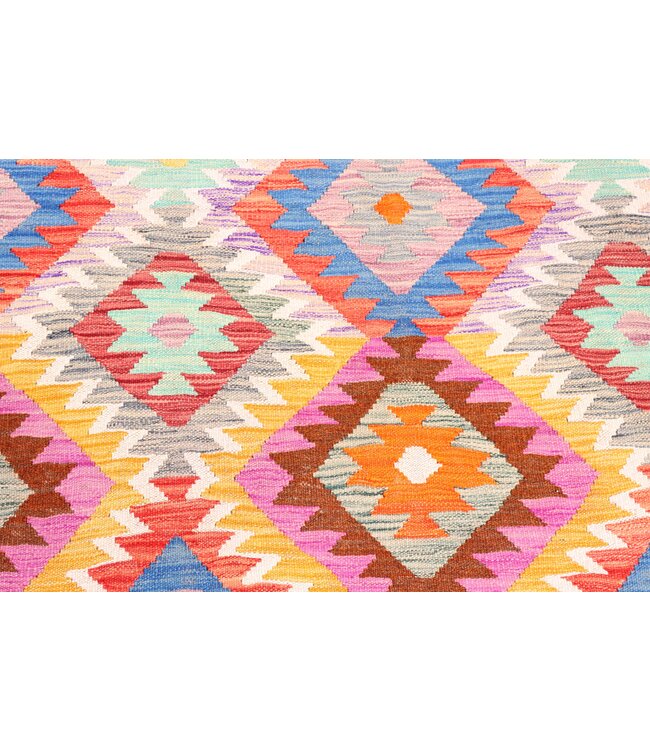 209x150 cm Handwoven Traditional Kelim Area Rug Wool Carpet