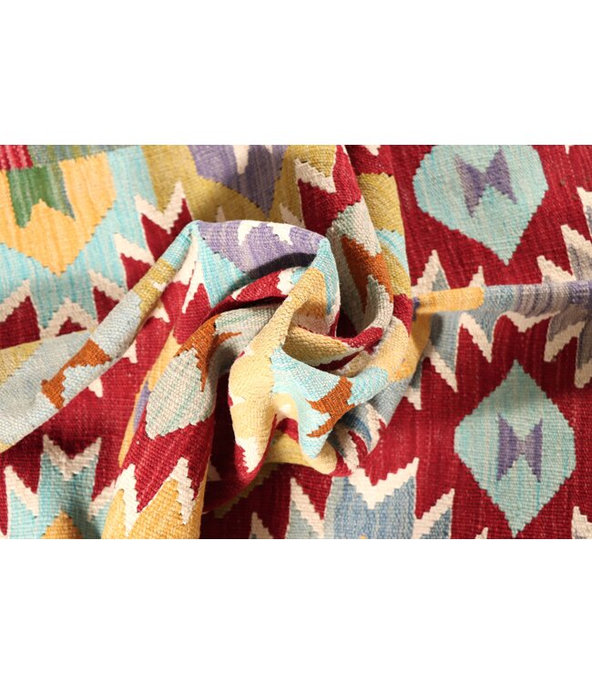 201x150 cm Handgewebter Traditioneller Kelim Teppich Woll