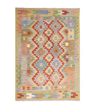 Kelimshop 201x145 cm Handgeweven Traditionele Kelim Vloerkleed Wol Tapijt Kelimshop 201x145 cm Handgeweven Traditionele Kelim Vloerkleed Wol Tapijt