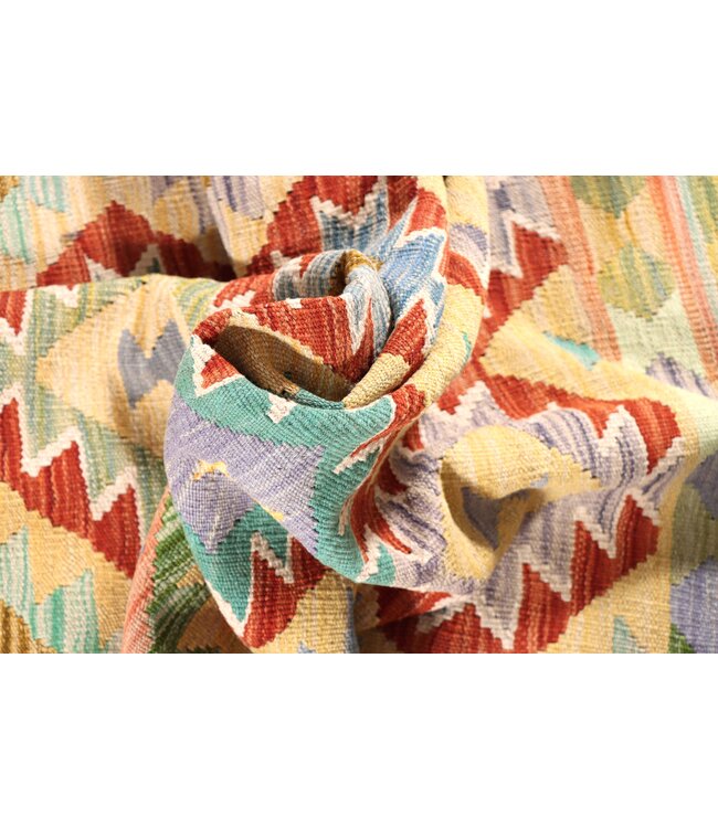 201x145  cm Handwoven Traditional Kelim Area Rug Wool Carpet