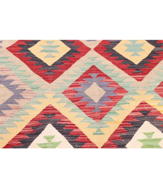 207x151  cm Handgewebter Traditioneller Kelim Teppich Woll