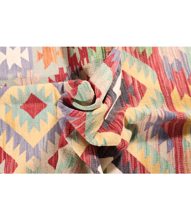 207x151  cm Handwoven Traditional Kelim Area Rug Wool Carpet