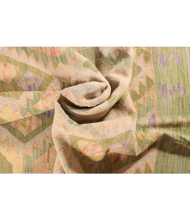 201x155 cm Handgemaakte Afghaanse traditionele Kilim Vloerkleed Wol Tapijt