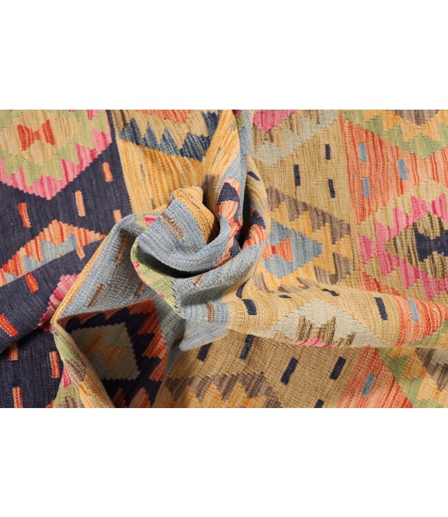 200x152 cm Handgewebter Traditioneller Kelim Teppich Woll