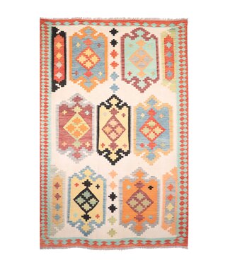 Kelimshop 295x197 cm Handgeweven Traditionele Kelim Vloerkleed Wol Tapijt Kelimshop 295x197 cm Handgeweven Traditionele Kelim Vloerkleed Wol Tapijt