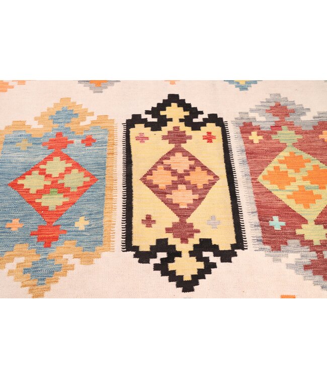 295x197  cm Handwoven Traditional Kelim Area Rug Wool Carpet