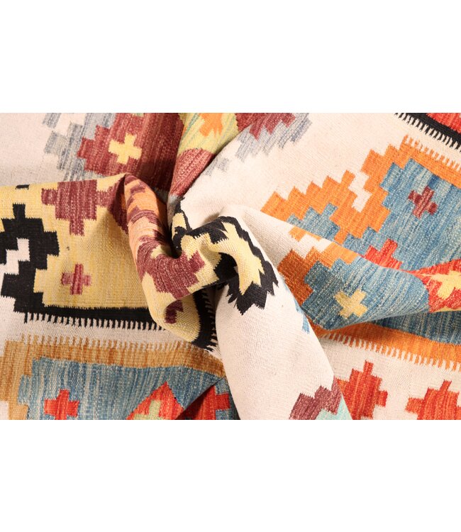 295x197  cm Handwoven Traditional Kelim Area Rug Wool Carpet