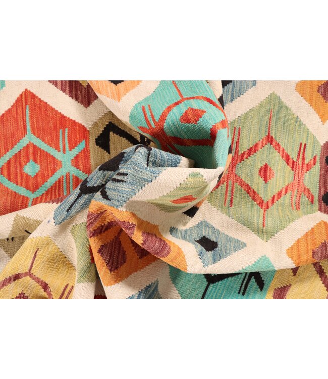 294x200  cm Handwoven Traditional Kelim Area Rug Wool Carpet