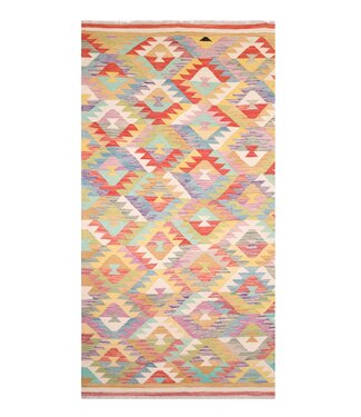 Kelimshop 294x189 cm Handgewebter Traditioneller Kelim Teppich Woll Kelimshop 294x189 cm Handgewebter Traditioneller Kelim Teppich Woll
